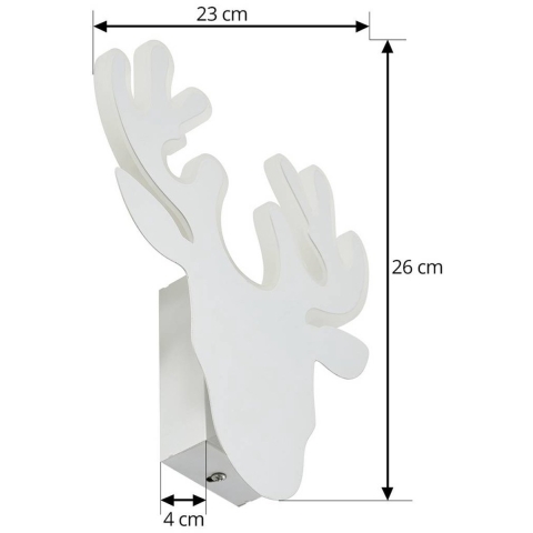 Lindby - Hirvi LED Wandlamp Wit