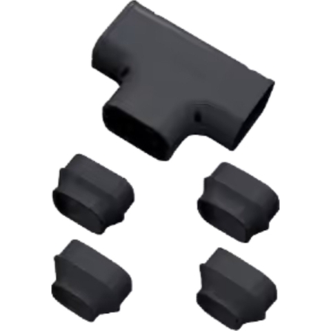 Evolar Airco T-stuk - Zwart - 75 x 63 MM