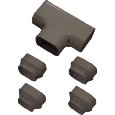 Evolar Airco T-stuk - Bruin - 75 x 63 MM