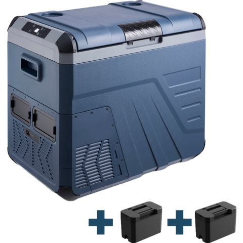 Evolar Elektrische Compressor Koelbox - 45L - 12V/230V - Inclusief  2 Accu's - Donker Blauw