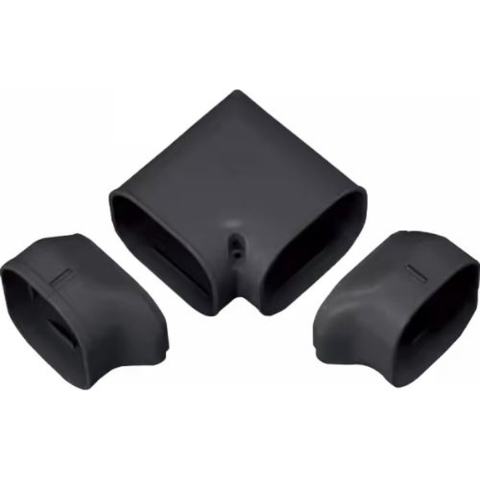 Evolar Airco Gedraaide Bocht - Zwart - 75 x 63 MM - 90°