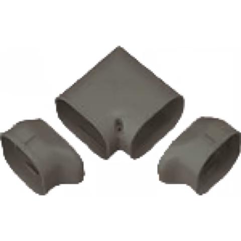Evolar Airco Gedraaide Bocht - Bruin - 75 x 63 MM - 90°