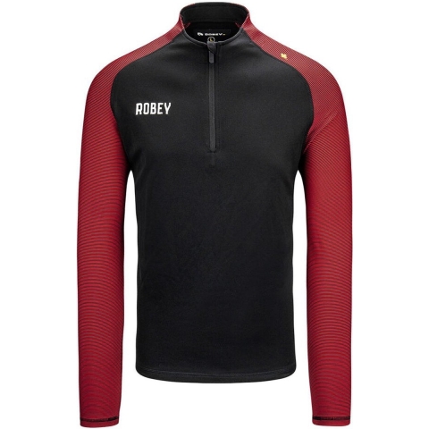 Robey RS3004 Performance Half-Zip Top - Black/Red - 164