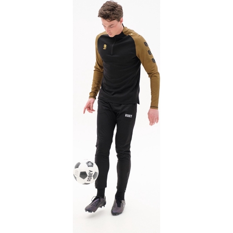 Robey RS3004 Performance Half-Zip Top - Black/Gold - 140