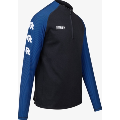 Robey RS3004 Performance Half-Zip Top - Black/Royal Blue - 152