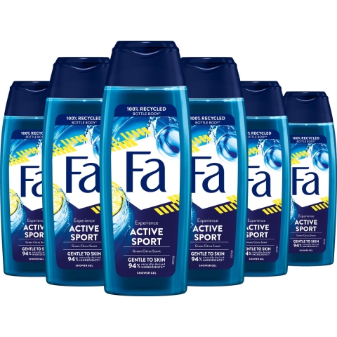 6x Fa Men Douchegel Active Sport 250 ml