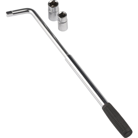 Auto wielmoersleutel telescopisch/uitschuifbaar - 40-55 cm - met doppen - 17-19/21-33 mm - Autopech -