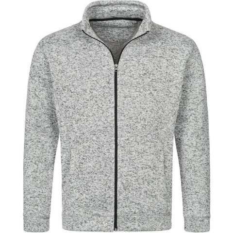 Fleece outdoor vest premium licht grijs voor heren S (36/48) -