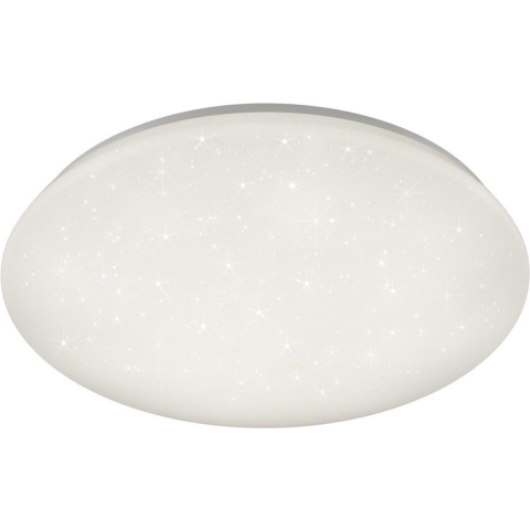 Reality, Plafonniere, Potz incl. 1 x LED,SMD,21,0 Watt,4000K,2200 Lm. Kunststof, Wit, Armatuur: Kunststof, Wit :50,0cm, H:12,0cm Dimbaar via schakelaar,Starlight effekt,IP44
