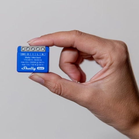Shelly 1 Mini Gen4 Draadloze schakelaar