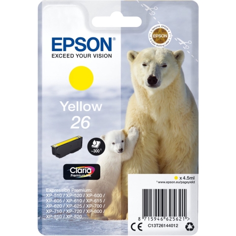 Epson Inktcartridge T2614, 26 Origineel Geel C13T26144012