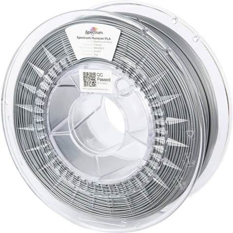 Spectrum Filaments 80918 Huracan PLA ALUMINIUM SILVER Filament PLA kunststof Highspeed filament, Verhoogde extrusionsrate 1.75 mm 1000 g Aluminium 1 stuk(s)