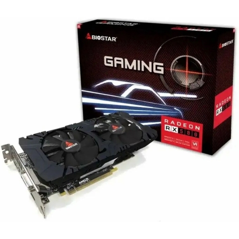 BIOSTAR AMD Radeon RX 580 - Videokaart - 8GB - GDDR5 - PCIe 3.0 - 1x HDMI 2.0 - 2x DisplayPort 1.4