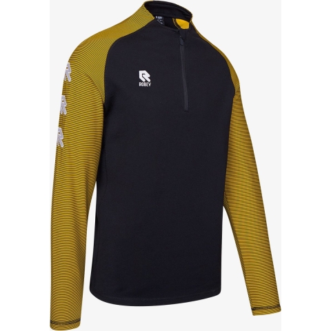 Robey RS3004 Performance Half-Zip Top - Black/Yellow - 128