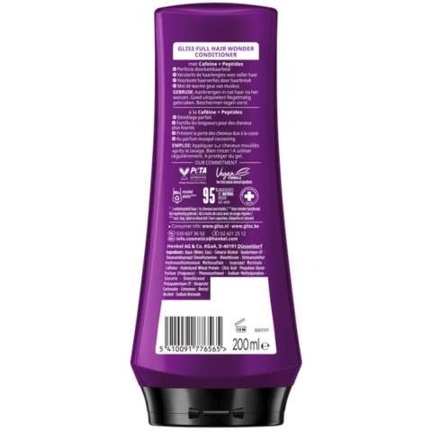 3x Gliss Conditioner Full Hair Wonder 200 ml