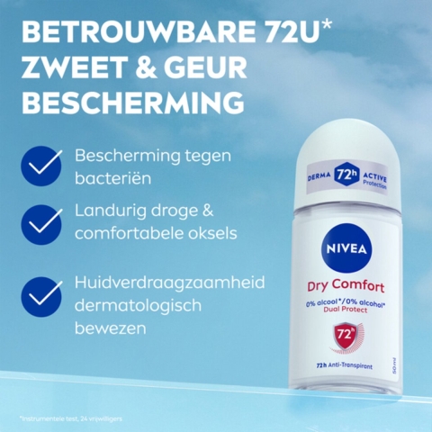 3x NIVEA Deodorant Roller Dry Comfort 50 ml