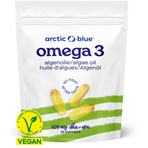 Gratis Verzending: Omega-3 Algenolie DHA&EPA 525mg 30 softgels