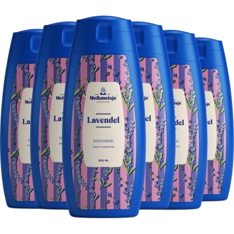 6x Melkmeisje Douchegel Lavendel 300 ml