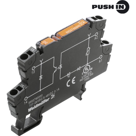 Weidmüller Optokoppelingsrelais 8950980000-10 0.5 A Schakelspanning (max.): 48 V/DC 10 stuk(s)