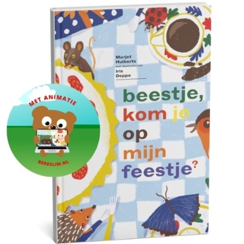 Combi boek Beestje, kom je op mijn feestje + animatie (Hardback)
