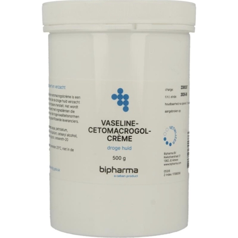 Bipharma Vaseline Cetomacrogolcrème 500 gr