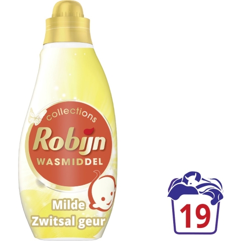 2+1 gratis: Robijn Klein&Krachtig Wasmiddel Zwitsalgeur 19 Wasbeurten 665 ml