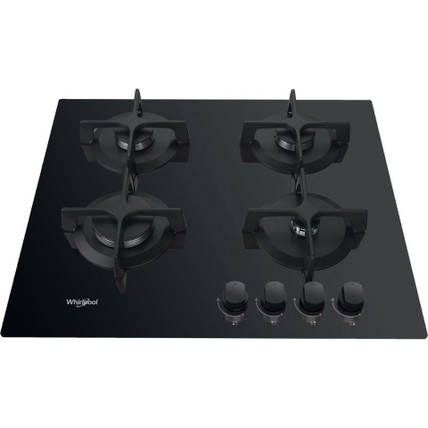 Whirlpool AKT 616/NB kookplaat Zwart Ingebouwd 60 cm Gaskookplaat 4 zone(s)