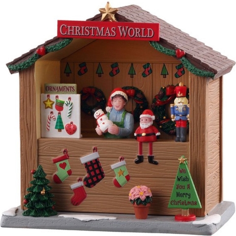 Christmas World Booth B/O (3V) Kerst - Lemax