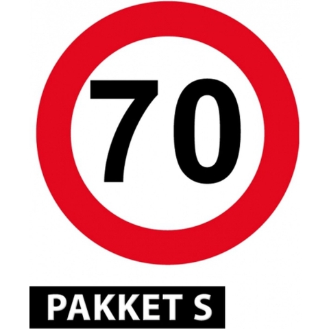 70 jaar versiering pakket klein -