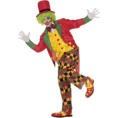 Clowns verkleedkleding - gekleurd - volwassenen - clownspak - kostuum - Carnaval 54 (XL) -