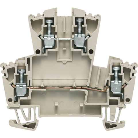 Weidmüller 1041100000 Doorgangsserieklem Schroeven Donkerbeige 100 stuk(s)