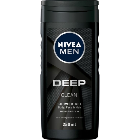 3x NIVEA Men Douchegel Deep Clean 250 ml