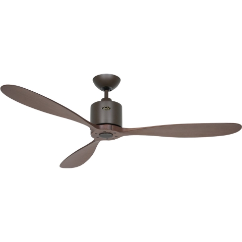 CasaFan AEROPLAN ECO 132 BZ-NB Flügel Massivholz Nussbaum Plafondventilator Brons Met afstandsbediening, Timer, Met wintermodus