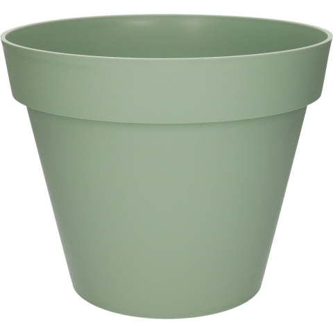 3x stuks bloempotten Toscane kunststof donkergroen D30 x H26 cm -