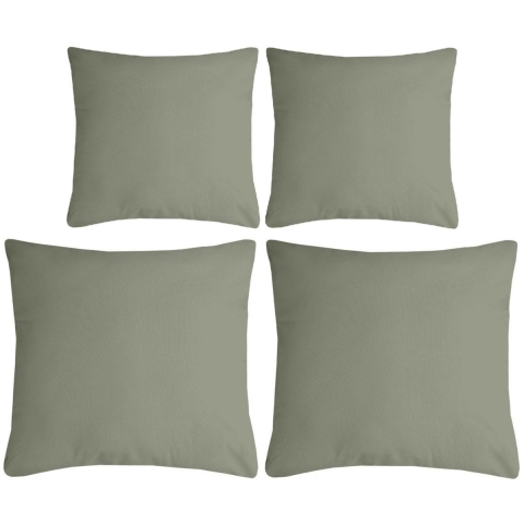 Stof Textile sierkussen Nelson - 4x - groen - 2 formaten - polyester -