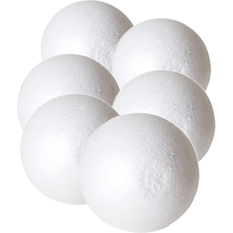 Piepschuim hobby vormen DIY ballen - 6x - styropor bollen - 15 cm -