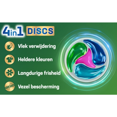 2+2 gratis: Persil Wasmiddelcapsules Discs Gekleurde Was 22 stuks