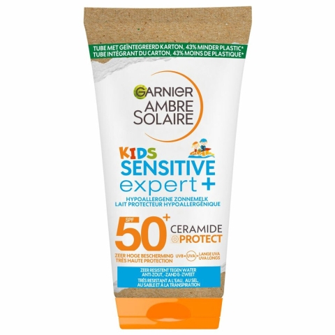 2x Garnier Ambre Solaire Sensitive Expert+ Kids Zonnebrandmelk SPF 50+ Reisformaat 50 ml
