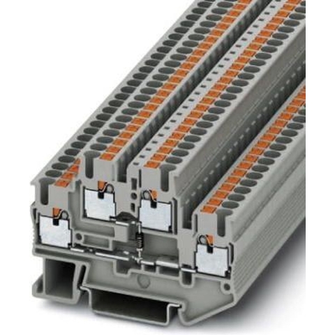 Phoenix Contact 3210923 Doorgangsserieklem 5.2 mm Snelaansluiting Grijs 50 stuk(s)