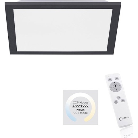 Just Light 14754-18 FLAT LED-plafondlamp LED 18 W Zwart
