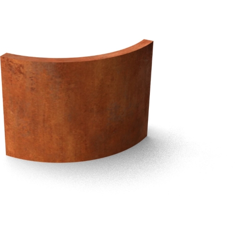 Fronta Keerwanden cortenstaal buitenbocht L50 x B50 x H20 cm - Geroba