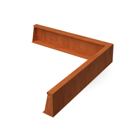 Fronta Keerwanden cortenstaal hoekstuk buitenhoek L100 x B10 x H20 cm - Geroba