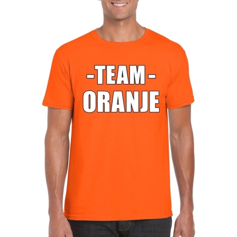 Sportdag team oranje shirt heren L -