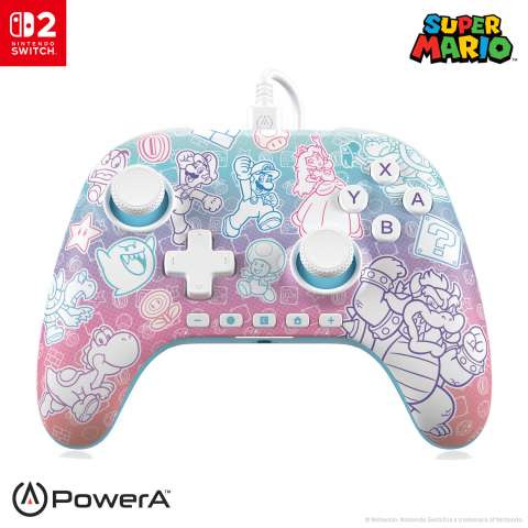 Powera Controller Nsw2- Mushroom Kingdom  Nintendo Switch 2 Zwart