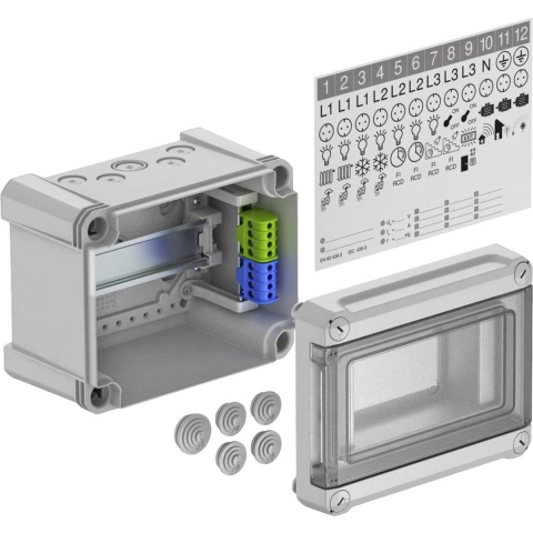 OBO Bettermann 2008804 SDB 05 PS Kleine verdeelkast Opbouw (op muur) Aantal rijen: 1 Inhoud: 1 stuk(s)