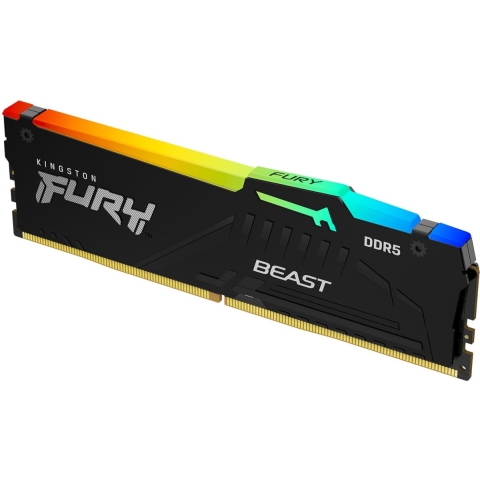Kingston FURY Beast RGB Werkgeheugenmodule voor PC DDR5 32 GB 1 x 32 GB Non-ECC 5600 MHz 288-pins DIMM CL40 KF556C40BBA-32
