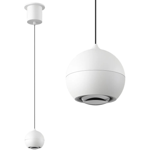 Artdelight Miami - Hanglamp - Ø 10 X 218 Cm - 10,8W Dimbare LED Incl. - Wit