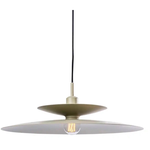 Artdelight Linares - Hanglamp - Ø 50 X 16,5 Cm - Kaki