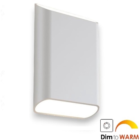 Artdelight Diaz - Wandlamp - 4 X 14,5 X 20 Cm - 2 X 6W LED Incl. - IP65 - Wit