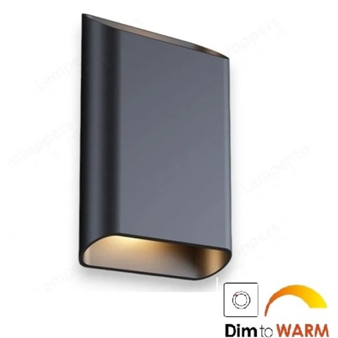 Artdelight Diaz - Wandlamp - 4 X 14,5 X 20 Cm - 2 X 6W LED Incl. - IP65 - Zwart